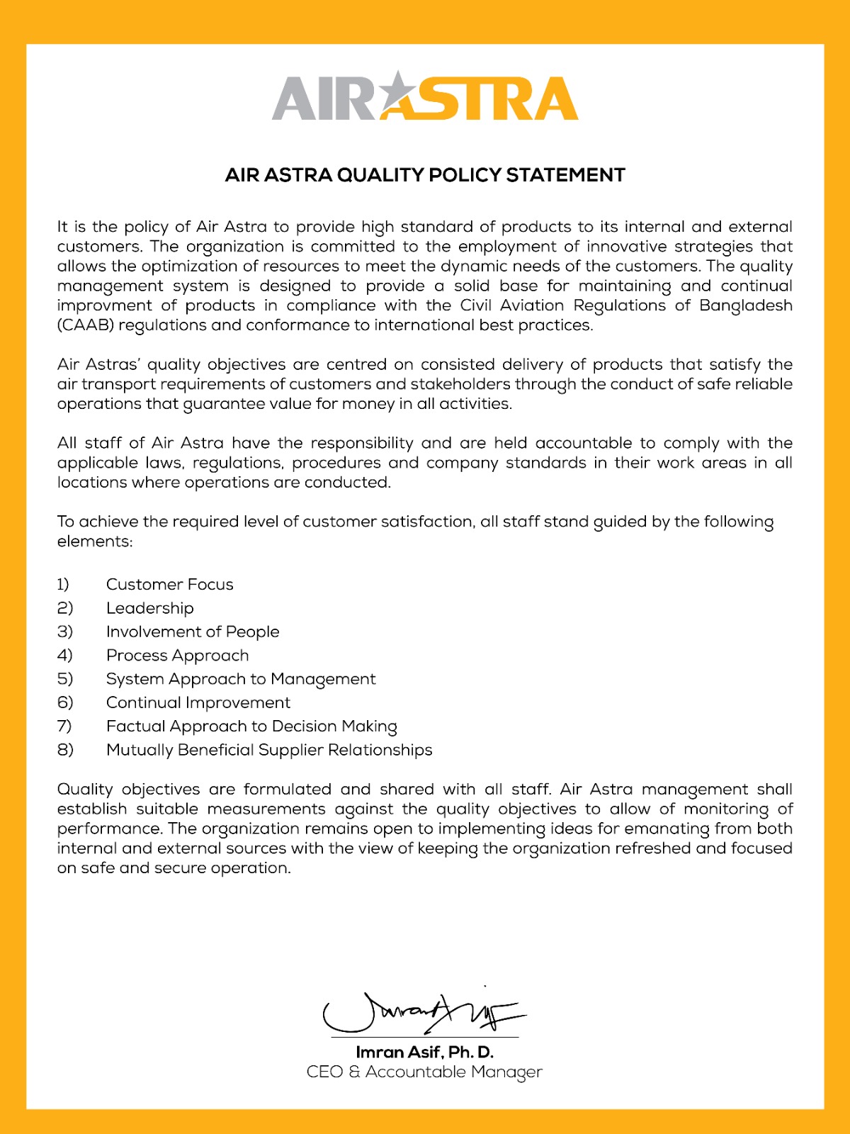 Quality Policy